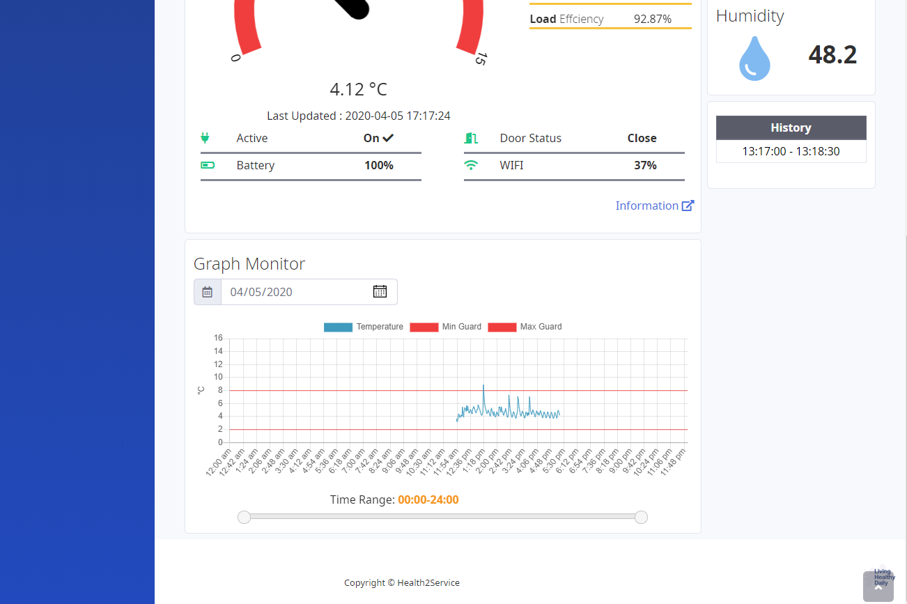 NHealth Monitor on App supporting screen 2